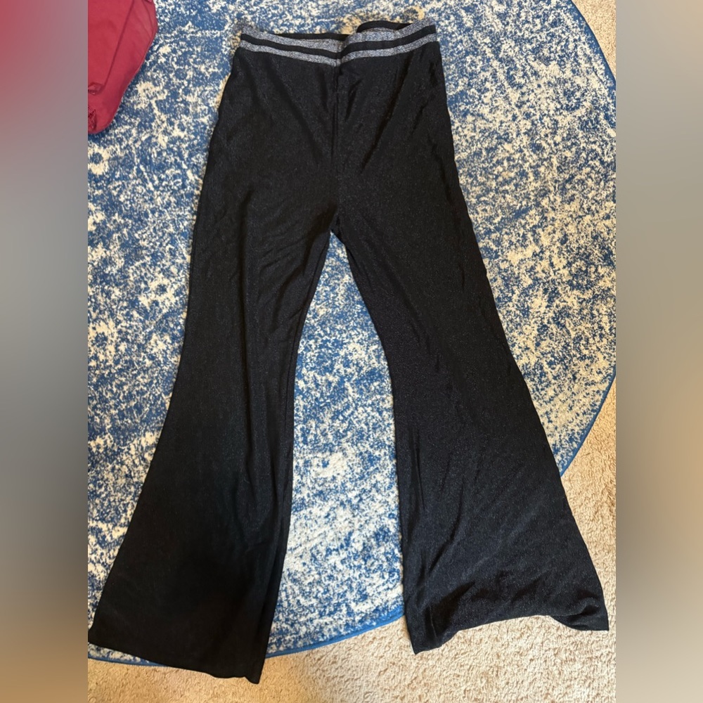 DISTURBIA Shimmer Flare Stretch Pants